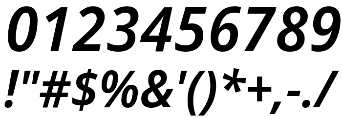 Avrile Sans SemiBold Italic Font OTHER CHARS