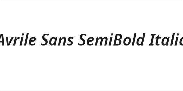 Avrile Sans SemiBold Italic Logo