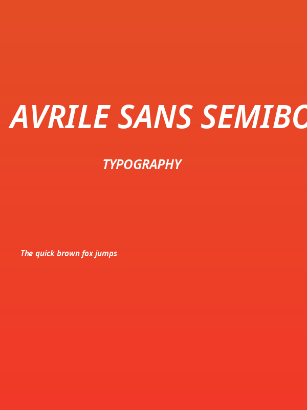 Avrile Sans SemiBold Italic Poster