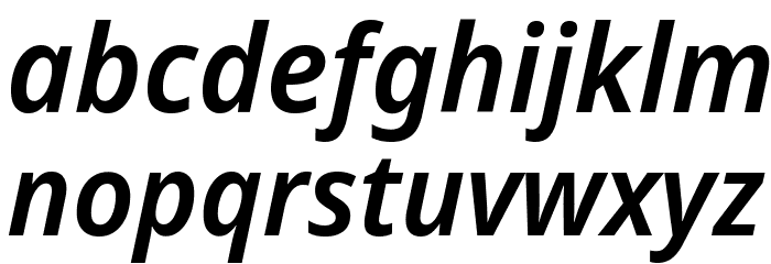 Avrile Sans SemiBold Italic Font LOWERCASE