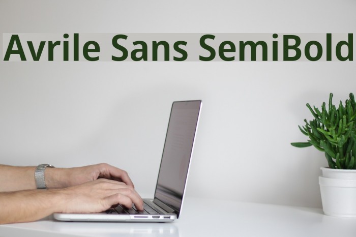 Avrile Sans SemiBold Font examples