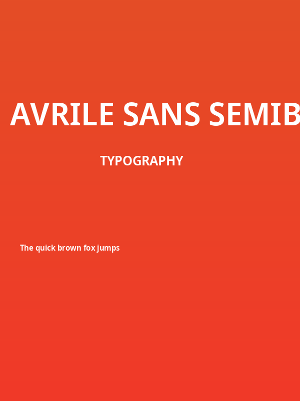 Avrile Sans SemiBold Poster
