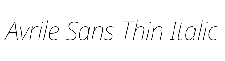 Avrile Sans Thin Italic Font