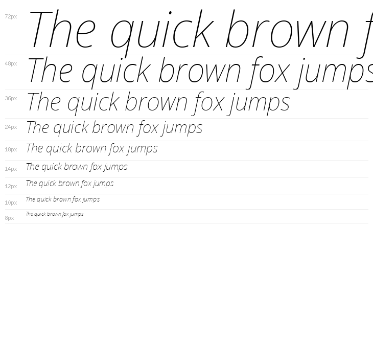 Avrile Sans Thin Italic Waterfall