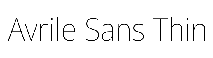 Avrile Sans Thin Schriftart
