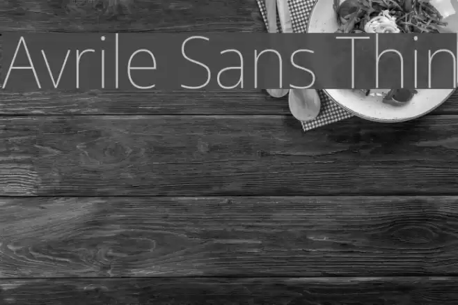 Avrile Sans Thin Font examples