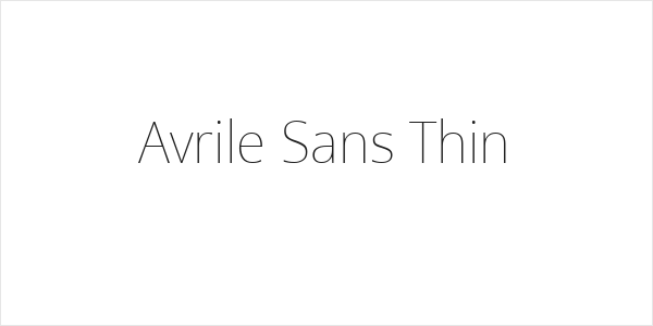 Avrile Sans Thin Logo