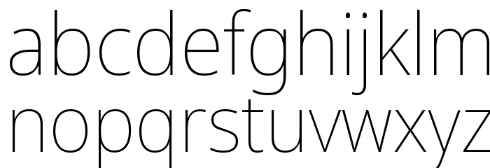 Avrile Sans Thin Schriftart Kleinbuchstaben