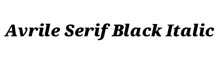 Avrile Serif Black Italic  font caratteri gratis