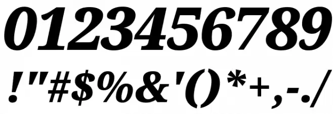 Avrile Serif Black Italic Font OTHER CHARS