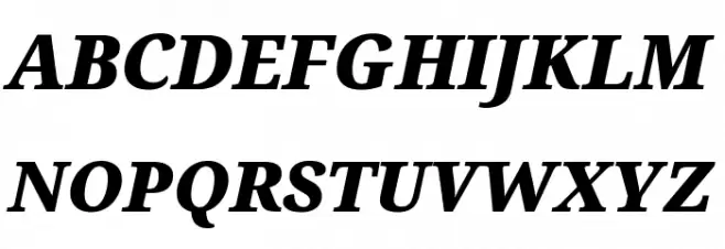 Avrile Serif Black Italic Fuentes MAYÚSCULAS