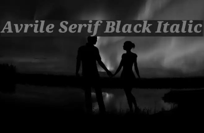 Avrile Serif Black Italic Example 2