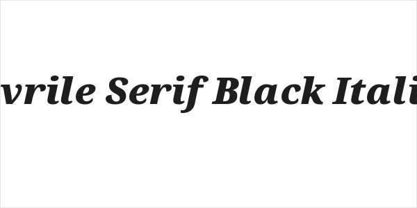 Avrile Serif Black Italic Logo