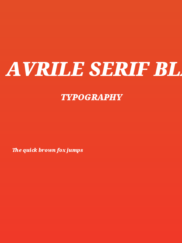 Avrile Serif Black Italic Poster