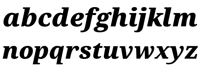 Avrile Serif Black Italic Font LOWERCASE