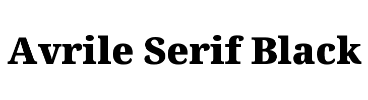 Avrile Serif Black Font