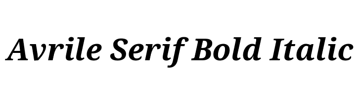 Avrile Serif Bold Italic  免费字体下载