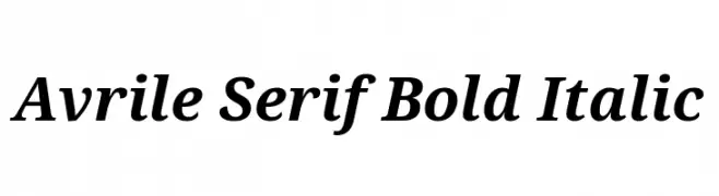 Avrile Serif Bold Italic  Descarca Fonturi Gratis