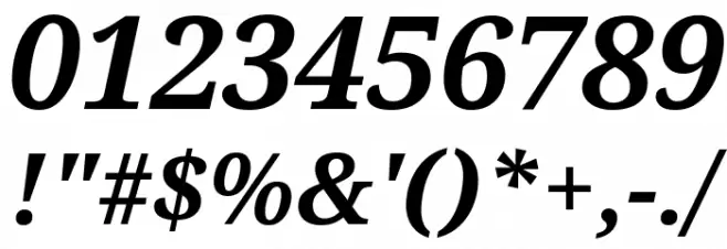 Avrile Serif Bold Italic Font OTHER CHARS