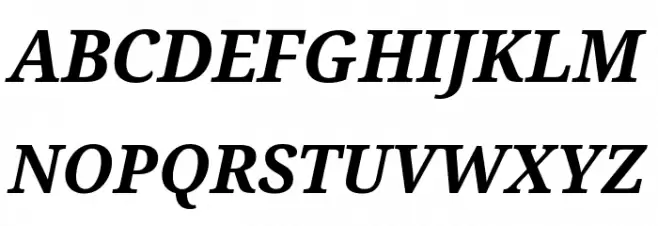 Avrile Serif Bold Italic Polices MAJUSCULES