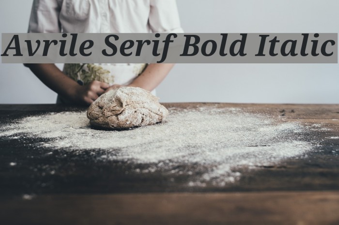 Avrile Serif Bold Italic Font examples