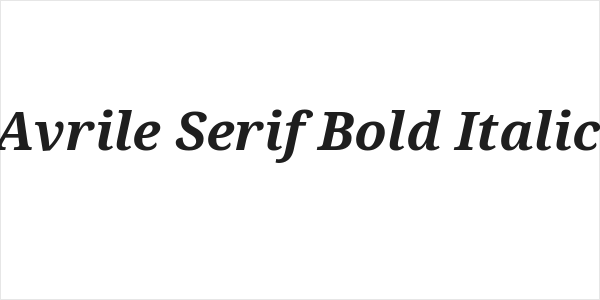 Avrile Serif Bold Italic Logo