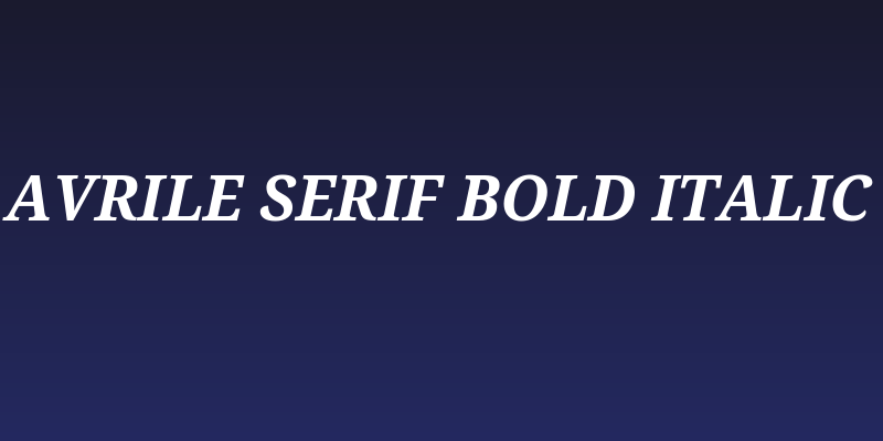 Avrile Serif Bold Italic Social Header