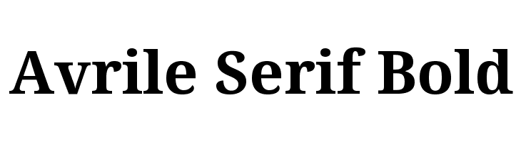 Avrile Serif Bold Font