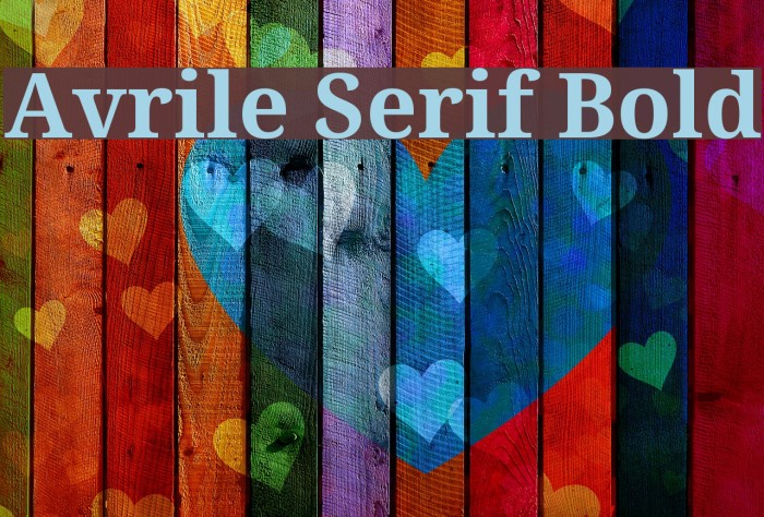 Avrile Serif Bold Font examples