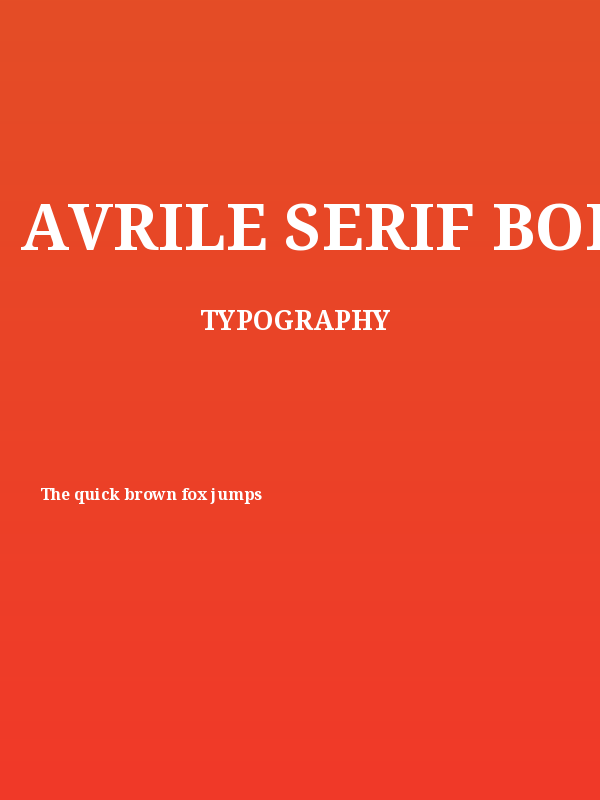 Avrile Serif Bold Poster