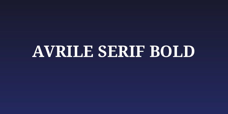 Avrile Serif Bold Social Header