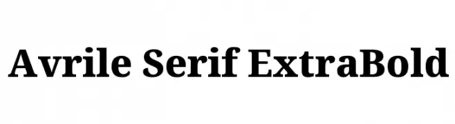 Avrile Serif ExtraBold  Скачать бесплатные шрифты