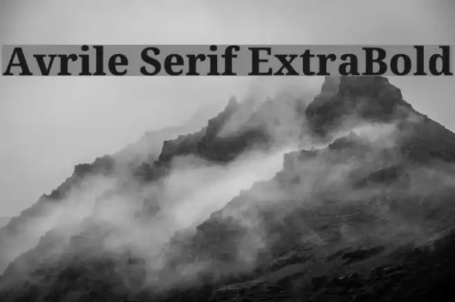Avrile Serif ExtraBold Example 2
