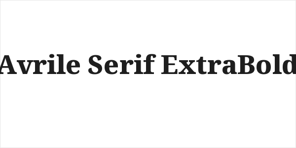Avrile Serif ExtraBold Logo