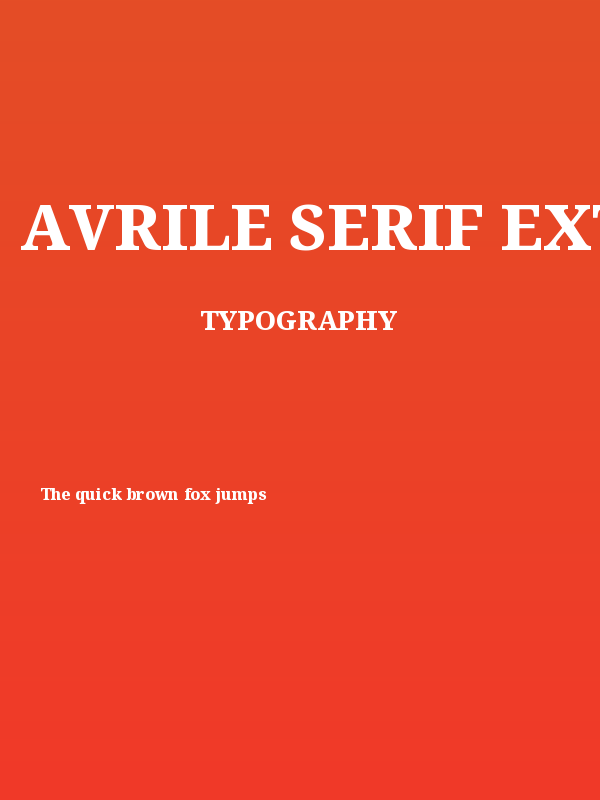 Avrile Serif ExtraBold Poster
