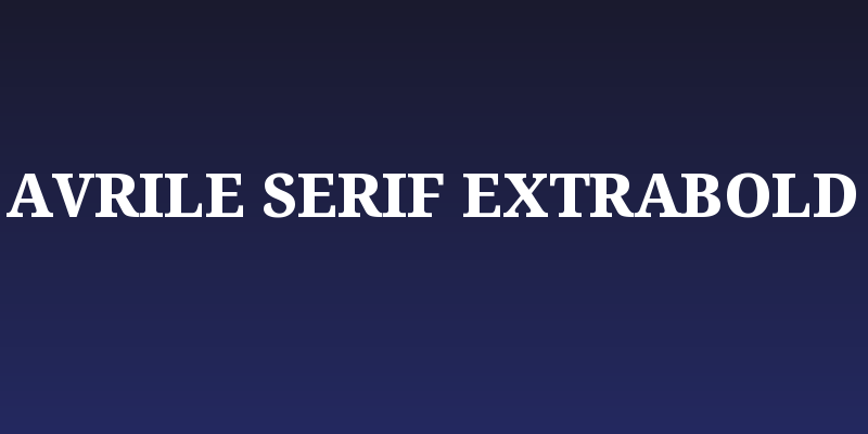 Avrile Serif ExtraBold Social Header