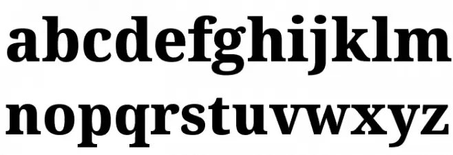 Avrile Serif ExtraBold フォント 小文字