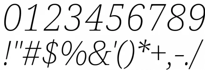 Avrile Serif ExtraLight Italic Font OTHER CHARS