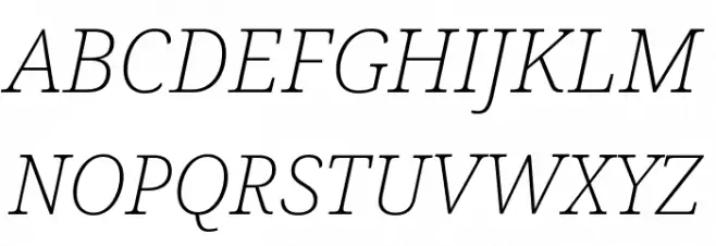 Avrile Serif ExtraLight Italic Шрифта ВЕРХНИЙ