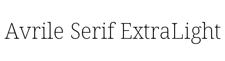 Avrile Serif ExtraLight  Скачать бесплатные шрифты