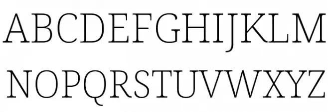 Avrile Serif ExtraLight Fuentes MAYÚSCULAS