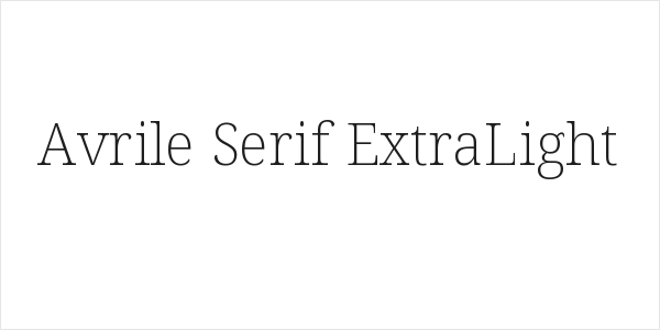 Avrile Serif ExtraLight Logo