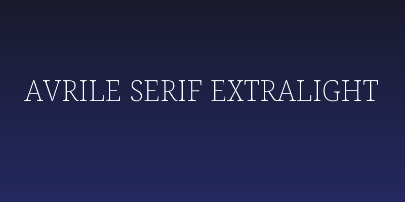 Avrile Serif ExtraLight Social Header