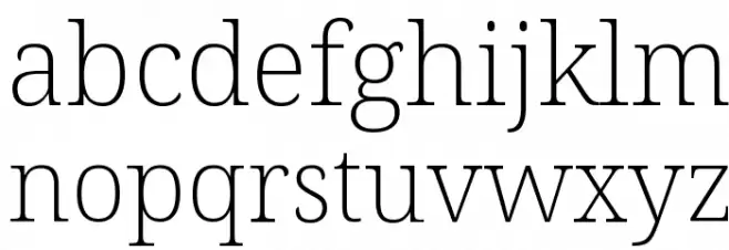 Avrile Serif ExtraLight Schriftart Kleinbuchstaben
