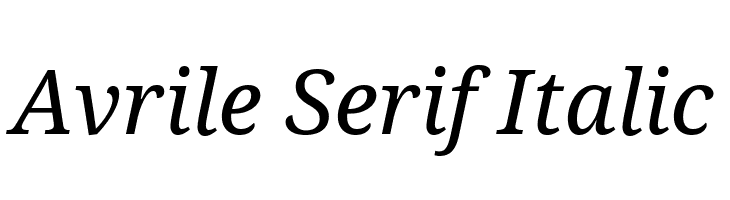 Avrile Serif Italic  नि: शुल्क फ़ॉन्ट्स डाउनलोड