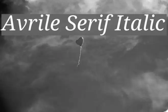 Avrile Serif Italic Font examples