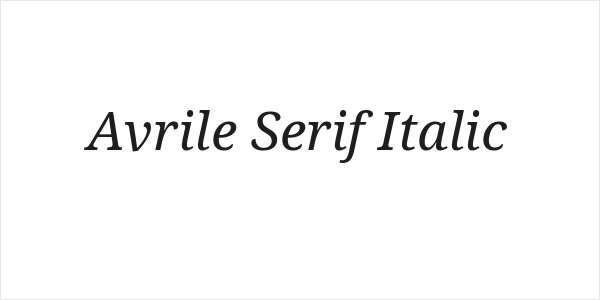 Avrile Serif Italic Logo