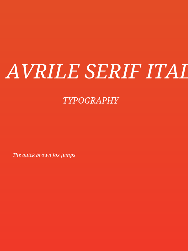 Avrile Serif Italic Poster
