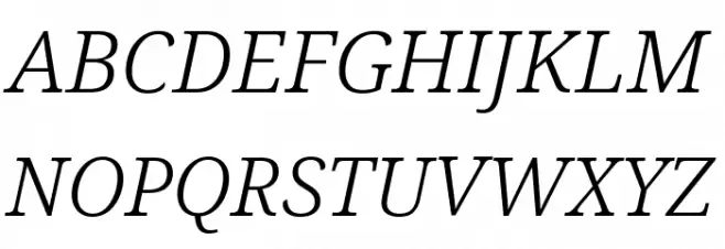 Avrile Serif Light Italic Fuentes MAYÚSCULAS