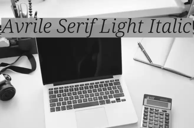 Avrile Serif Light Italic Font examples